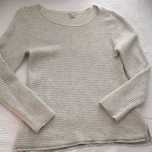 J. Crew Adorable Gray and White Sweater